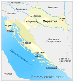 карта хорватии